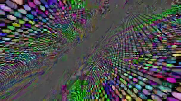 Túnel punk de rede retorcida, textura holográfica da falha. Animação moderna abstrata . — Vídeo de Stock