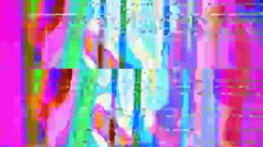 Çok renkli süslemeli web punk psikedelik ışıltılı arka plan. Kötü TV karışımı.