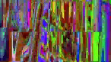 Çok renkli neon renkli siberpunk zarif holografik arka plan. Bozuk bilgisayar veri kavramı. 