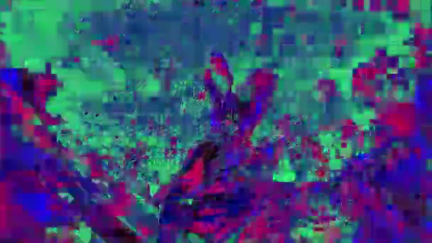 Abstrato glitchy waporvave moderno fundo holográfico. Vhs compilação de fita . — Vídeo de Stock