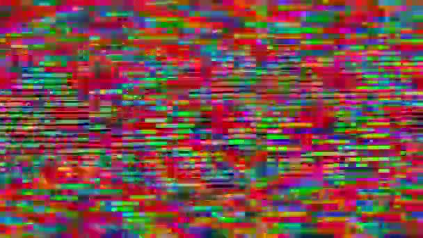 マルチカラーヴィンテージウェブパンクトレンディーな虹色の背景。古いテープ映像. — ストック動画