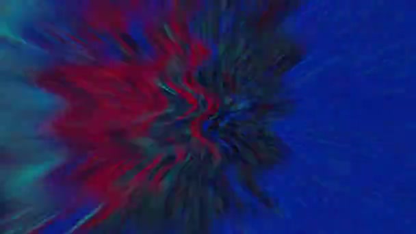 多色几何科幻典雅的彩虹背景。 数字故障演示. — 图库视频影像
