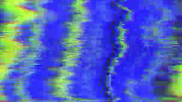 Casual neon sci-fi mode holografische achtergrond. Beschadigde computergegevensmix. — Stockvideo