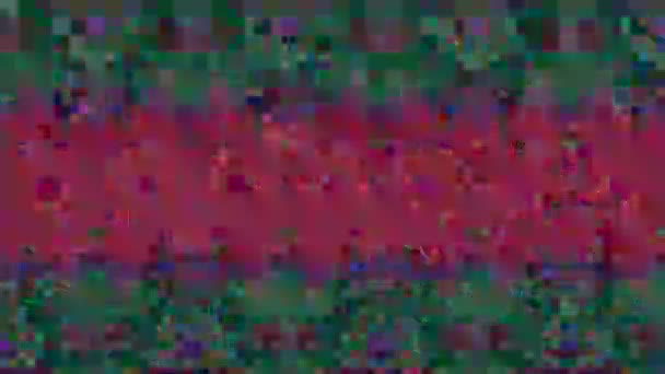 Transforming geometrical nostalgic trendy iridescent background. Digital glitch compilation. — Stock Video
