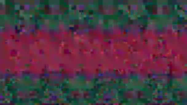 Transformando fundo geométrico nostálgico moderno iridescente. Digital glitch compilação . — Vídeo de Stock