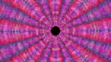 Kaleydoskop klasik bilim kurgu modasının ışıltılı arka planı. Veri karıştırma.