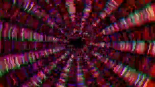 Kaleidoscoop geometrische futuristische mode iriserende achtergrond. Dromerige caleidoscoop. — Stockvideo