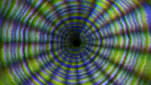 Kaleidoszkóp díszítő sci-fi divat holografikus háttér. A kiberalagút fogalma. — Stock videók