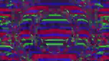 Kötü TV taklidi süslemeleri geleceksel psikedelik yanardöner arka plan. 