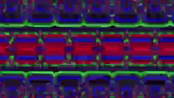 Glitch imitation vintage sci-fi dreamy iridescent background. — Stock Video