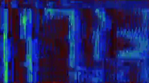 Ефект комп'ютерної помилки динамічний кіберпанк елегантний блискучий фон . — стокове відео