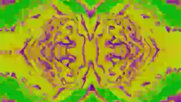 Глюк імітація геометричного футуристичного елегантного мерехтливого фону . — стокове відео