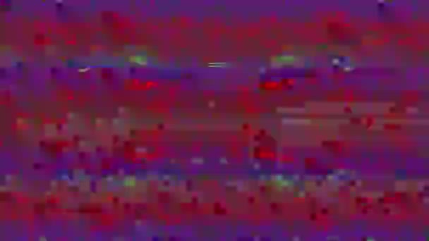 Effetto errore computer fantascienza geometrica sfondo olografico sognante . — Video Stock