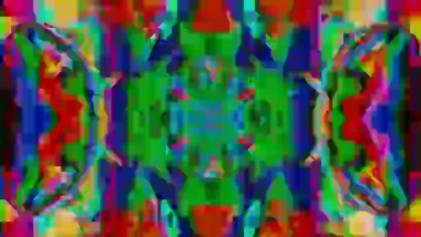 Multicolored pattern light transformations holographic background. — Stock video