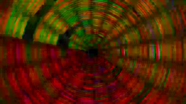 Psychedelischer Tunneleffekt, farbenfroher neon-sci-fi eleganter irisierender Hintergrund. Looping-Animation. — Stockvideo