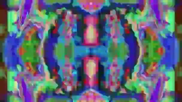 Glitch imitation dynamique futuriste fond scintillant psychédélique. Effet surréaliste . — Video