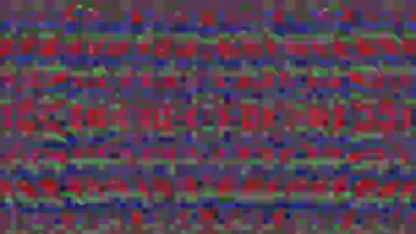 Hypnotisierende Glitch Imitation Licht Transformationen irisierenden Hintergrund. — Stockvideo