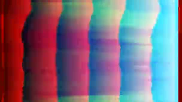 Hypnotische Neon-Sci-Fi eleganten holographischen Hintergrund. alter Tapeeffekt. — Stockvideo