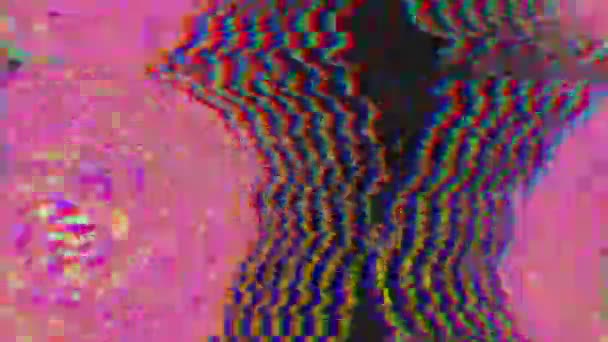 Färgglada prydnads cyberpunk mode skimrande bakgrund. — Stockvideo