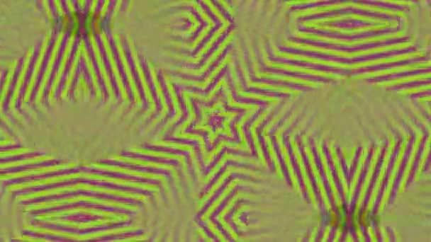 Hypno caleidoscopio, fantascienza geometrica elegante caleidoscopio sfondo . — Video Stock