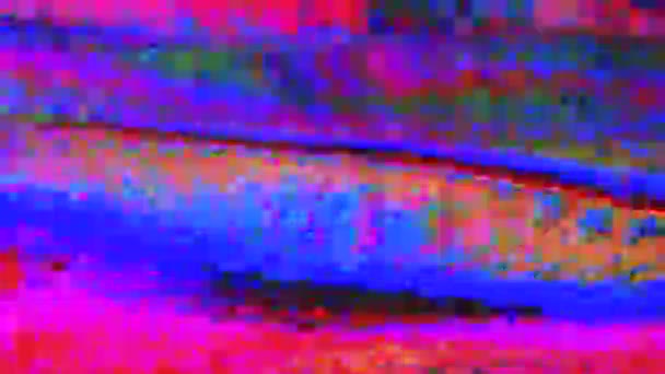 Animação abstrata gerada digital, efeito de erro do sistema iridescente . — Vídeo de Stock