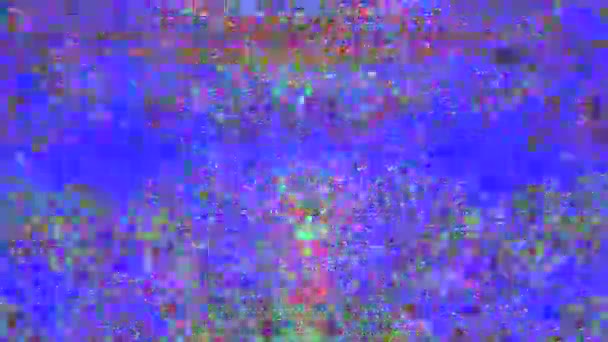 Digitaal gegenereerde abstracte beelden, holografische slechte tv-imitatie. — Stockvideo