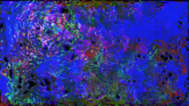 Animation futuriste générée par logiciel, effet de données corrompu arc-en-ciel .