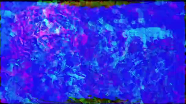 カラフルな悪いテレビ模倣光漏れ虹色の背景。シュールな効果. — ストック動画