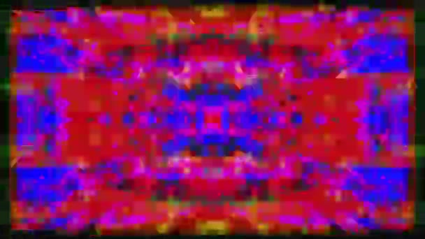 Digital generated glitched animation, holographic damaged system effect. — Stock Video