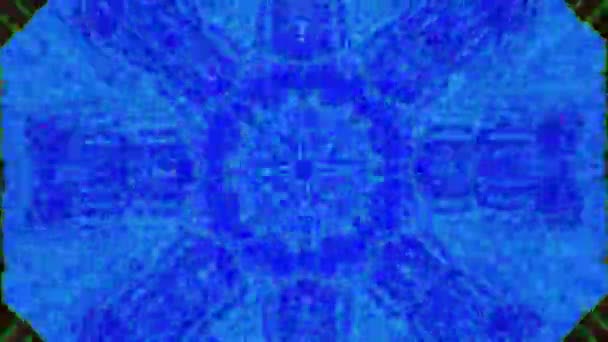 Kaléidoscope, animation provoquée par ordinateur, effondrement des données arc-en-ciel vfx. R — Video