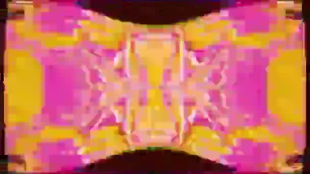 Kaléidoscope généré par logiciel, clip glitched, effet d'erreur du système arc-en-ciel . 