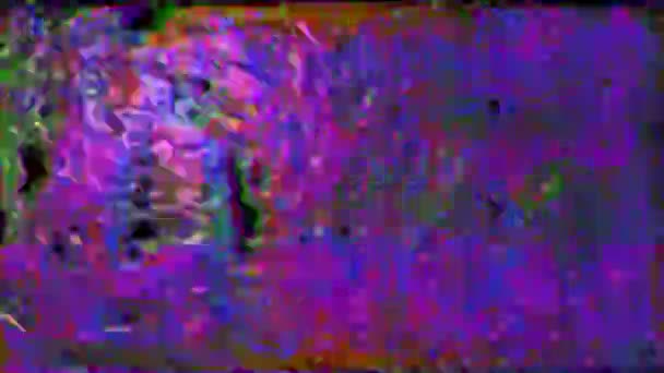 Abstrakte Neon Cyberpunk trendy glitzernden Hintergrund. surrealistischer Effekt. — Stockvideo