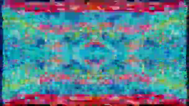 디지털 생성 추상 애니메이션, 홀로 그래픽 데이터 붕괴 비디오 FX. — 비디오