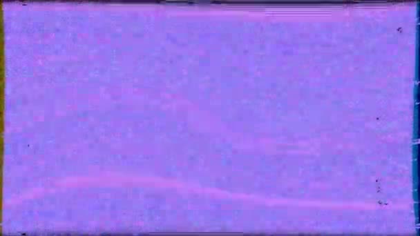 Abstrakte Datenpannen neonfuturistisch glitzernden Hintergrund. zufällige Verzerrungen für das Motion Design. — Stockvideo