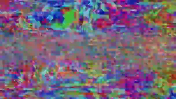 Vibranti dati di errore futuristico sfondo olografico cyberpunk. Vecchio effetto tv per il tuo video . — Video Stock