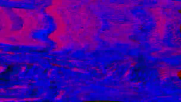 Vibrant data error neon sci-fi shimmering background. — Stock Video