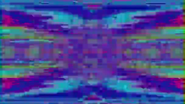 Computer gegenereerde abstracte clip, iriserende slechte tv vfx. — Stockvideo