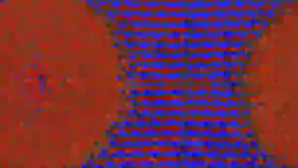 Omvandla data glitch geometrisk nostalgisk glittrande bakgrund. — Stockvideo