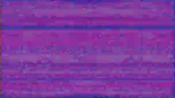 デジタル生成された抽象映像、虹色のデータ崩壊ビデオfx. — ストック動画