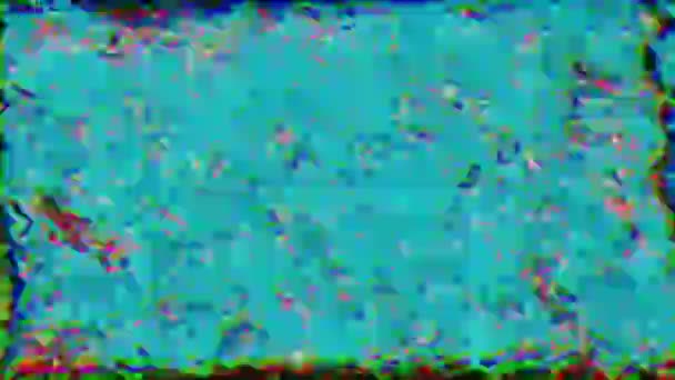 Données de couleur mélangée glitch fond sci-fi scintillant dynamique. Transformations lumineuses pour votre vidéo . — Video