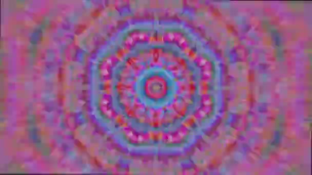 Органические фрактальные орнаменты, многоцветная анимация для медитационных шоу . — стоковое видео