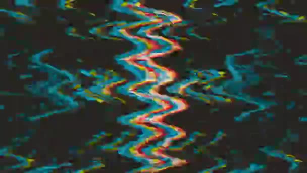 Kleurrijke slechte reis effect licht lekt holografische achtergrond. Lusbeelden. — Stockvideo