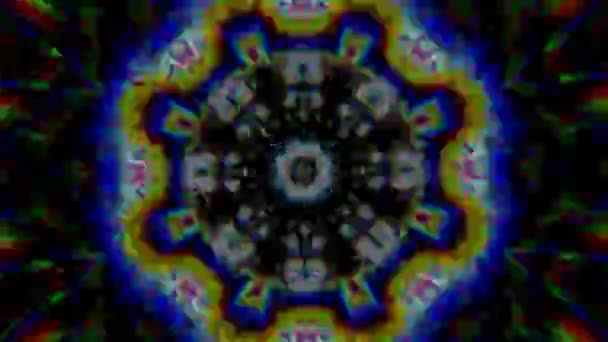 Transformer kaléidoscope rond, particules vibrantes pour les projets de méditation . 