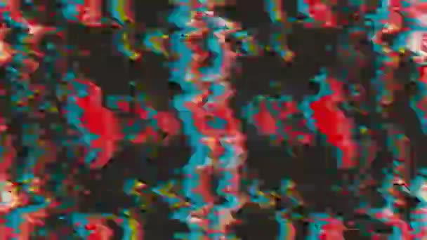 Glitch imitazione ornamentale sci-fi di tendenza scintillante sfondo. Animazione in loop . — Video Stock