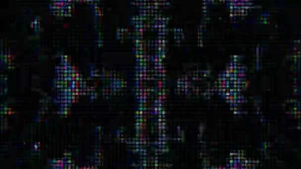 Efeito de erro de computador ornamental cyberpunk elegante fundo holográfico . — Vídeo de Stock