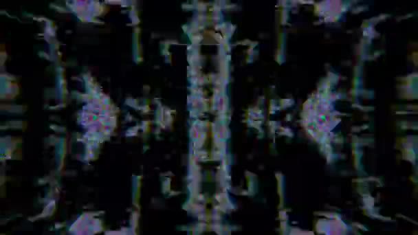 Résumé néon cyberpunk psychédélique fond chatoyant. Imitation de données informatiques corrompues . 