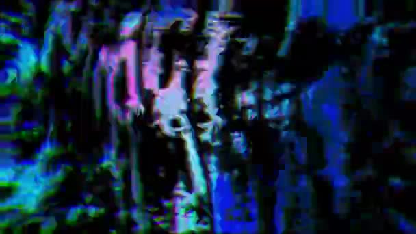 Digital moderno cyberpunk dinâmico brilhante fundo. Efeito de filme Vhs para design de movimento . — Vídeo de Stock