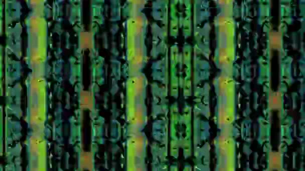 Hypnotisierende Muster flackern glitzernden Hintergrund. surrealistischer Effekt. — Stockvideo