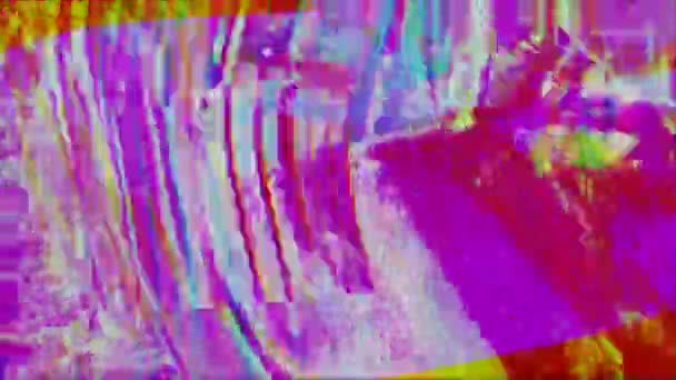 Abstracte geometrische damp mode holografische achtergrond. Imitatie van gegevens. — Stockvideo