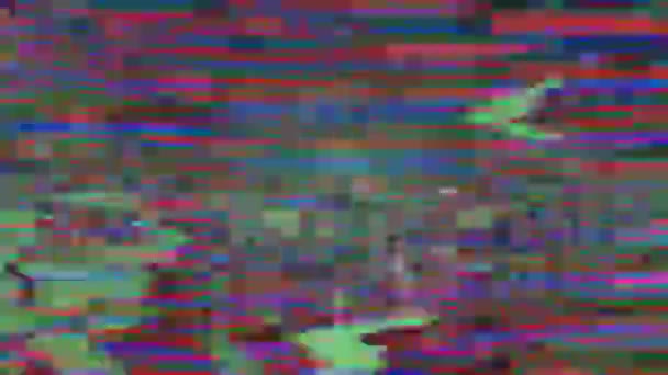 Computer-Fehler-Effekt ornamentale Sci-Fi elegant glitzernden Hintergrund. — Stockvideo